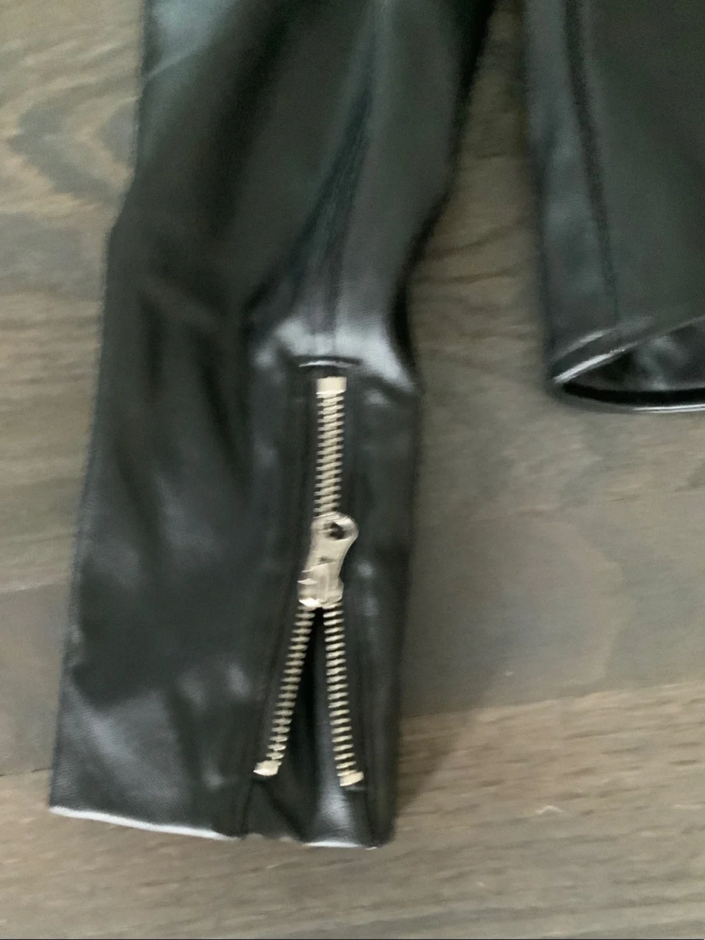 GAP Black Faux Leather Moto Jacket